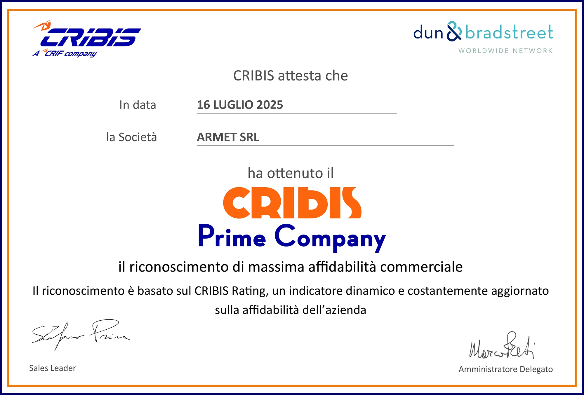 ATTESTATO CRIBIS_ARMET - ITA
